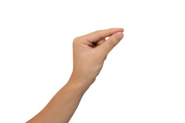 Kırpma yolu olan beyaz arkaplanda el ele tutuşan adam