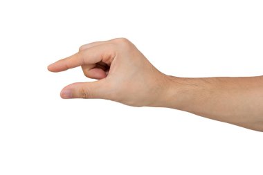 Kırpma yolu olan beyaz arkaplanda el ele tutuşan adam.
