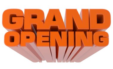 Beyaz arka plan 3d render 3d Büyük Açılış kelime