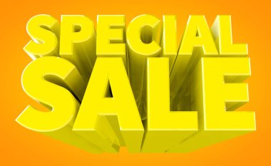 3d Özel Satış kelime 3d render