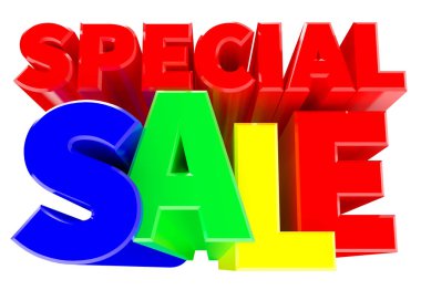 3d Özel Satış kelime 3d render