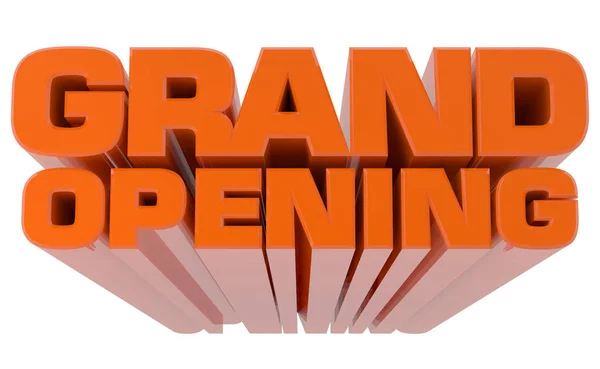 3D Grand Opening szó fehér háttérben 3D renderelés — Stock Fotó