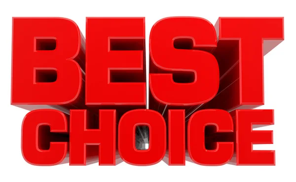 3D BEST CHOICE word on white background 3d rendering — Stock Photo, Image