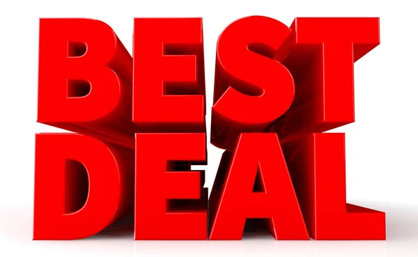 3d best deal Wort auf weißem Hintergrund 3d Rendering — Stockfoto