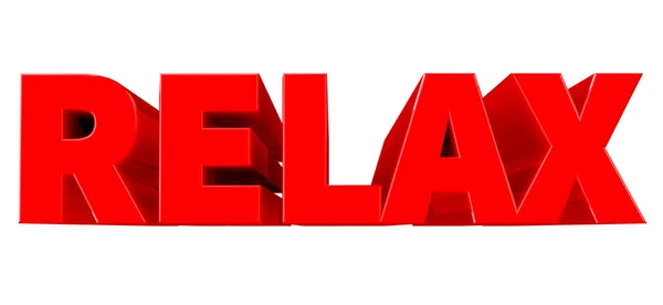 3D слово RELAX на білому тлі 3d рендеринга — стокове фото