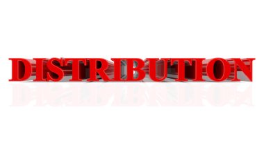 Beyaz arka plan 3d render 3d Dağıtım kelime