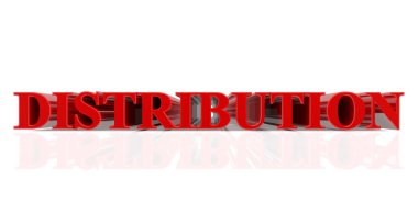 Beyaz arka plan 3d render 3d Dağıtım kelime