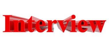 Beyaz arka plan 3d render 3d Röportaj kelime