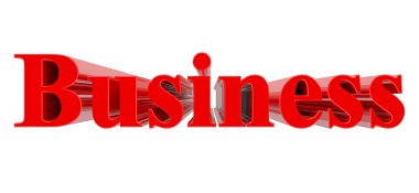 Beyaz arka plan 3d render 3d İş kelime