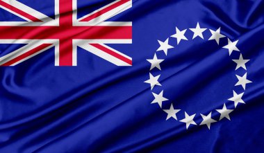 Cook Adaları bayrak doku arka plan