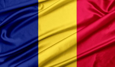 Çad bayrağı doku arka planı