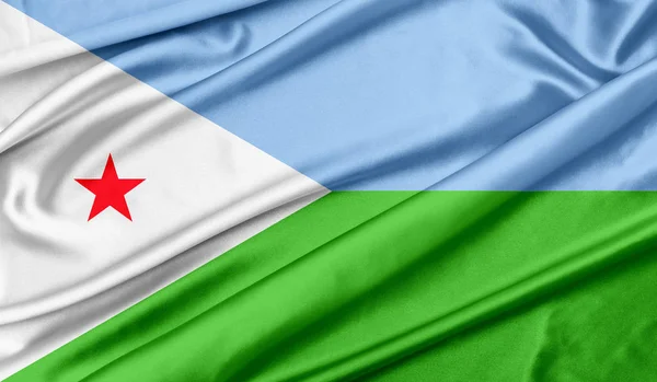 Bandera de Yibuti textura de fondo — Foto de Stock