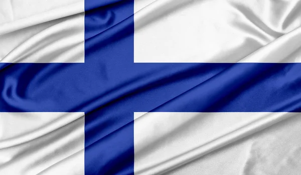芬兰国旗纹理背景 — 图库照片