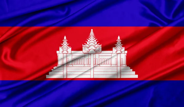 Cambodia bandeira textura fundo — Fotografia de Stock