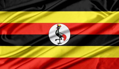 Bayrak Uganda doku arka plan