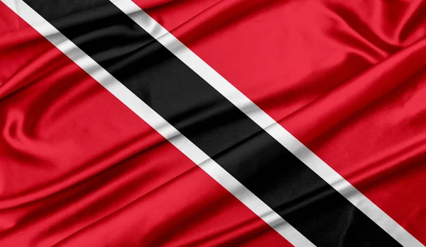 特立尼达和多巴哥纹理背景的旗帜 — 图库照片