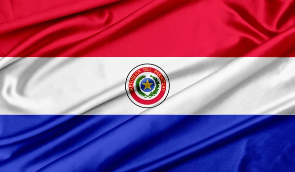 Σημαία της Παραγουάη φόντο υφή — Φωτογραφία Αρχείου