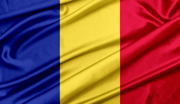 Σημαία της Ρουμανίας φόντο υφή — Φωτογραφία Αρχείου