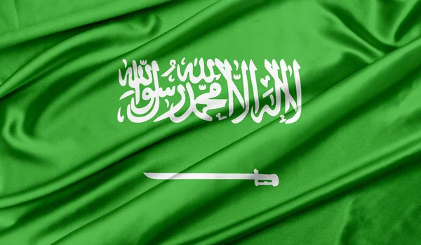 Flagge von Saudi Arabien Textur Hintergrund — Stockfoto