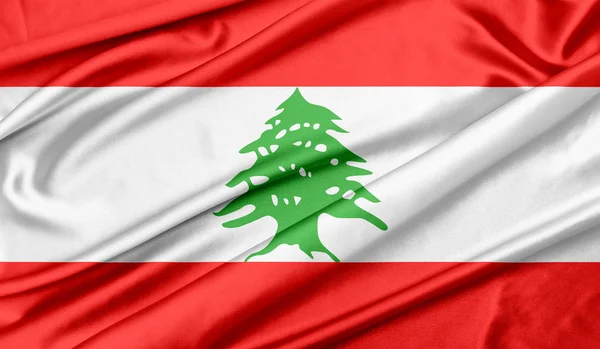 Bandera del Líbano textura fondo — Foto de Stock