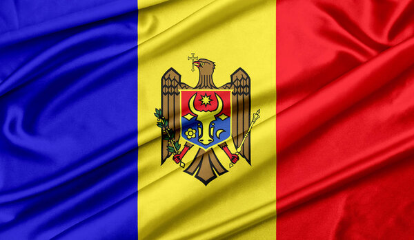 Текстурный фон флага Молдавии
