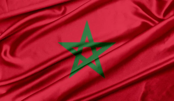 Marokko Flagge Textur Hintergrund — Stockfoto