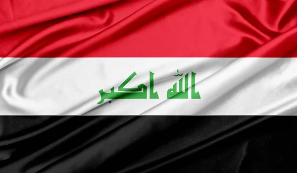 Iraque bandeira textura fundo — Fotografia de Stock