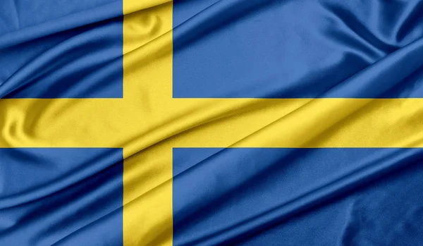 Sverige flagga textur bakgrund — Stockfoto