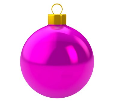 beyaz zemin üzerine pembe Noel top