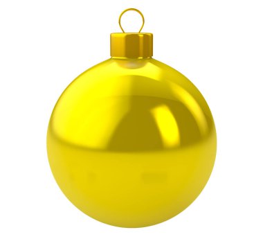 beyaz zemin üzerine sarı Noel top