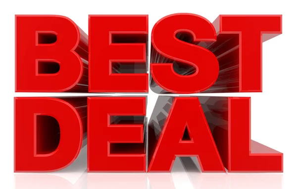 3d best deal Wort auf weißem Hintergrund 3d Rendering — Stockfoto
