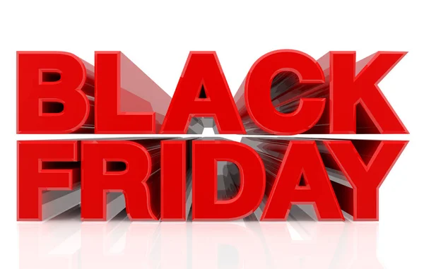 Beyaz arka plan 3d render 3d Black Friday kelime