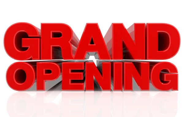 3d Grand Opening Word auf weißem Hintergrund 3d Rendering — Stockfoto