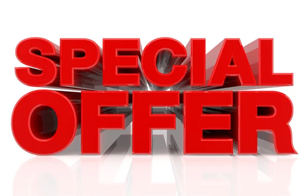 3D SPECIAL OFFER word on white background 3d rendering — Stock Photo, Image