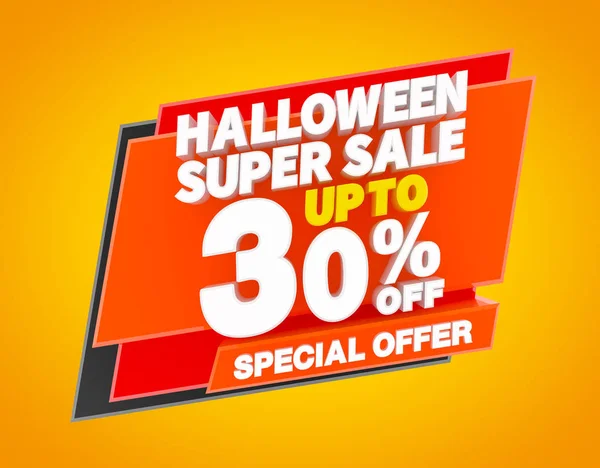 Halloween Super Försäljning Upp till 30% Specialerbjudande illustration 3d rendering — Stockfoto