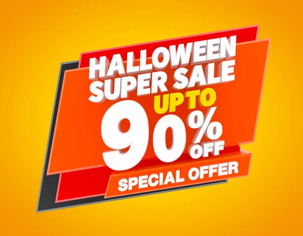 Halloween Super Försäljning Upp till 90% Specialerbjudande illustration 3d rendering — Stockfoto