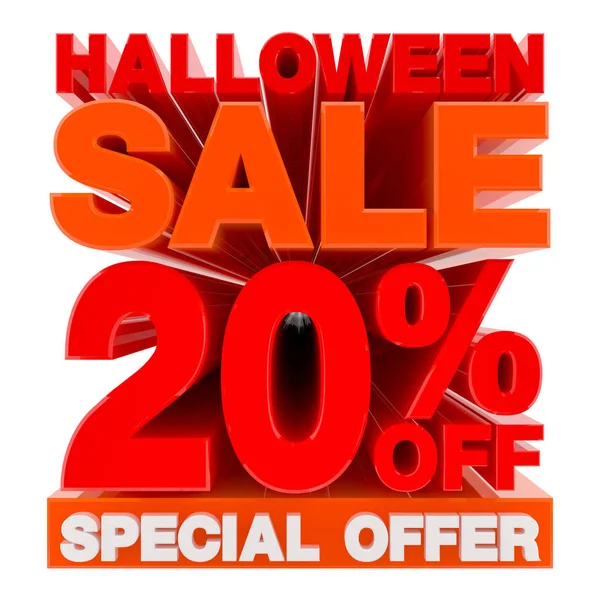 HALLOWEEN VENDA 20% FORA OFERTA ESPECIAL ilustração 3D renderização — Fotografia de Stock