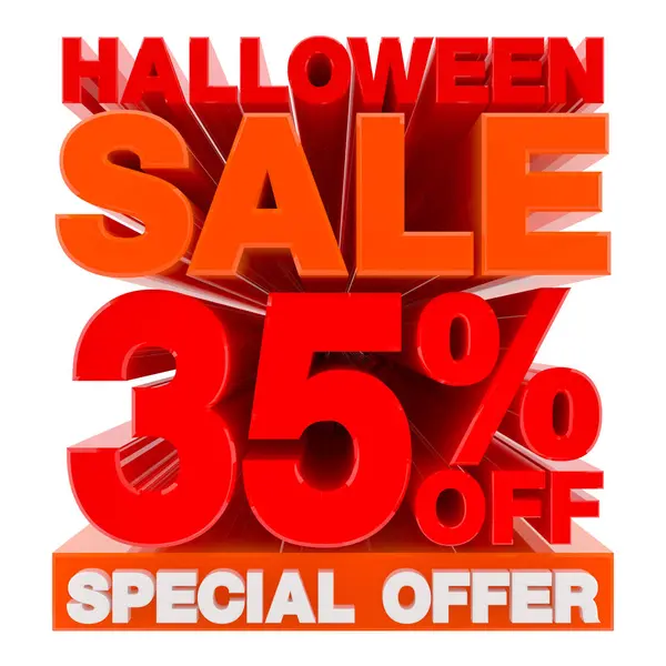Halloween försäljning 35% rabatt Special erbjudande illustration 3D rendering — Stockfoto