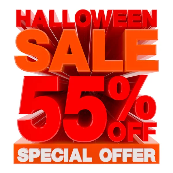 HALLOWEEN VENDA 55% FORA OFERTA ESPECIAL ilustração 3D renderização — Fotografia de Stock