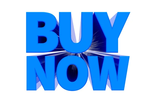 COMPRAR palabra azul sobre fondo blanco ilustración 3D renderizado —  Fotos de Stock