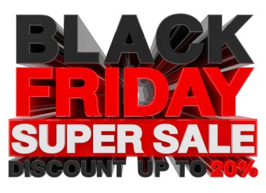 Kara Cuma Süper İndirim% 20 'ye kadar kelime 3D yorumlama