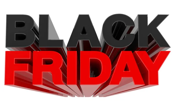 Beyaz arka plan 3d render 3d Black Friday kelime