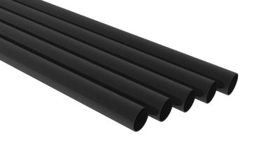 Beyaz arka plan illüstrasyon 3d render borular Pvc borular
