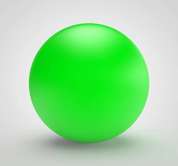 Зеленый шар, выделенный на белом фоне 3D рендеринг — стоковое фото