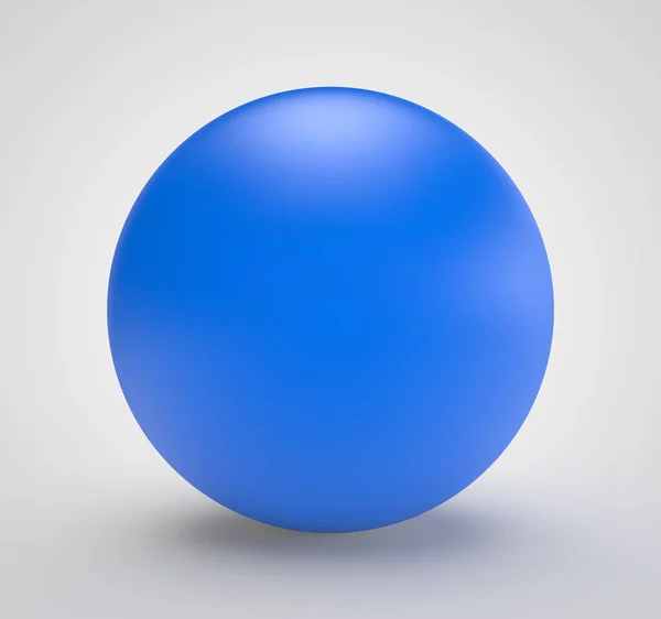 Esfera azul aislada sobre fondo blanco representación 3D — Foto de Stock