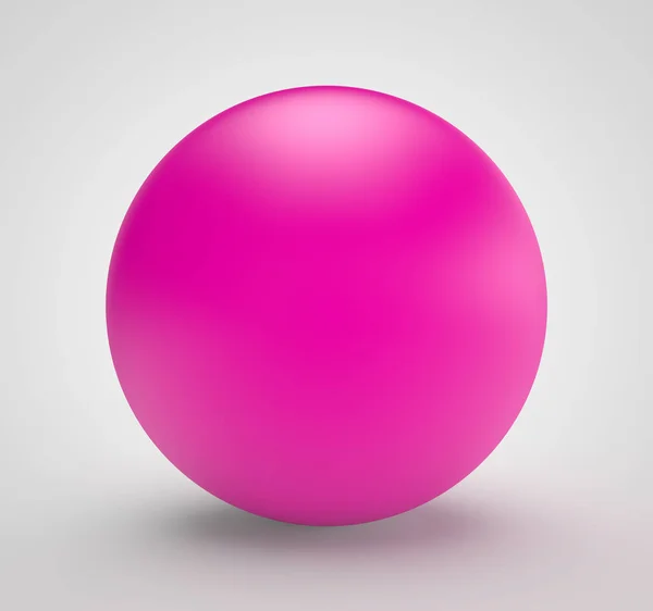 Розовый шар на белом фоне 3D рендеринг — стоковое фото