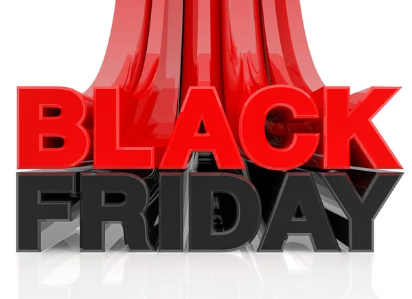 Beyaz arka plan 3d render 3d Black Friday kelime