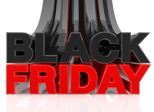 Beyaz arka plan 3d render 3d Black Friday kelime — Stok fotoğraf