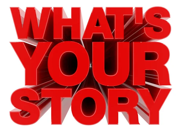 白い背景イラスト3Dレンダリングのあなたの物語の単語は何ですか — ストック写真