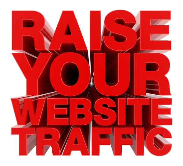 RAISONNEZ VOTRE SITE WEB TRAFFIC mot sur fond blanc illustration rendu 3D — Photo